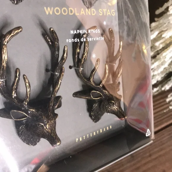 Handicraft Stag Napkin Holders Pottery Barn Rustic Metal Woodland